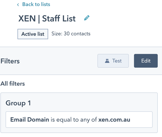 Internal lists HubSpot