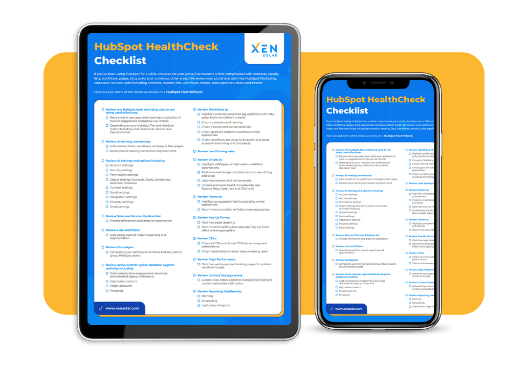 HubSpot HealthCheck Checklist